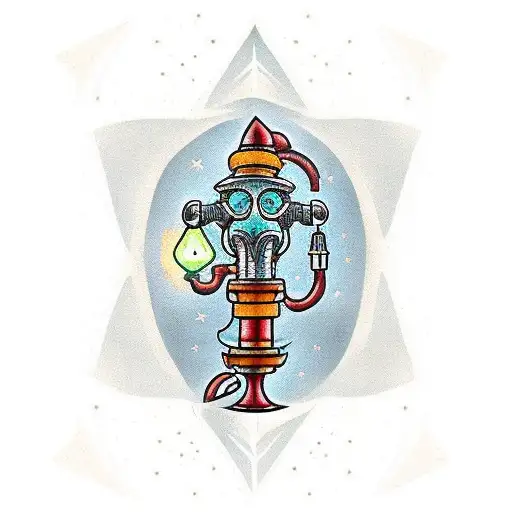 picaxe miner lamp tattoo design idea