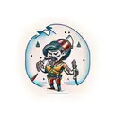 picaxe miner lamp tattoo design idea