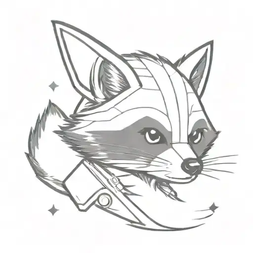 rocket racoon  tattoo design idea