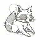 rocket racoon  tattoo design idea