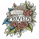 proverbs 3: 15 word verse written tattoo design idea