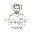 Messi name font with number 10 tattoo design idea