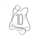 Messi name font with number 10 tattoo design idea