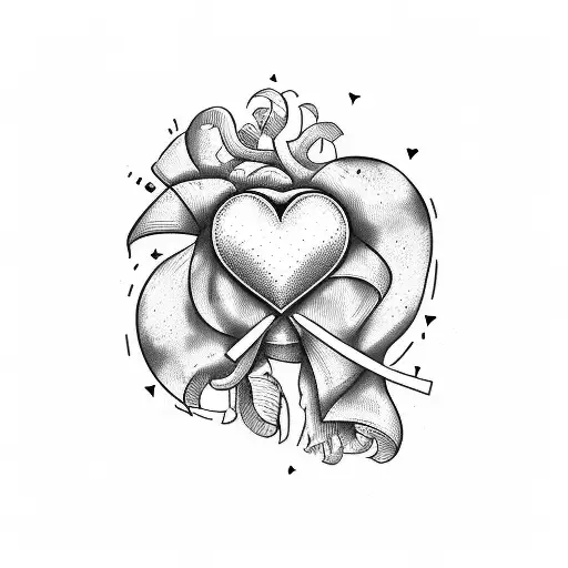 Crying Heart tattoo design idea