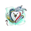 Crying Heart tattoo design idea