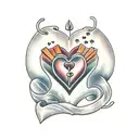 Crying Heart tattoo design idea