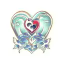 Crying Heart tattoo design idea