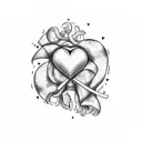 Crying Heart tattoo design idea