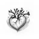 Crying Heart tattoo design idea