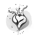 Crying Heart tattoo design idea
