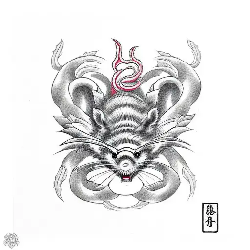 biohazard rat tattoo design idea