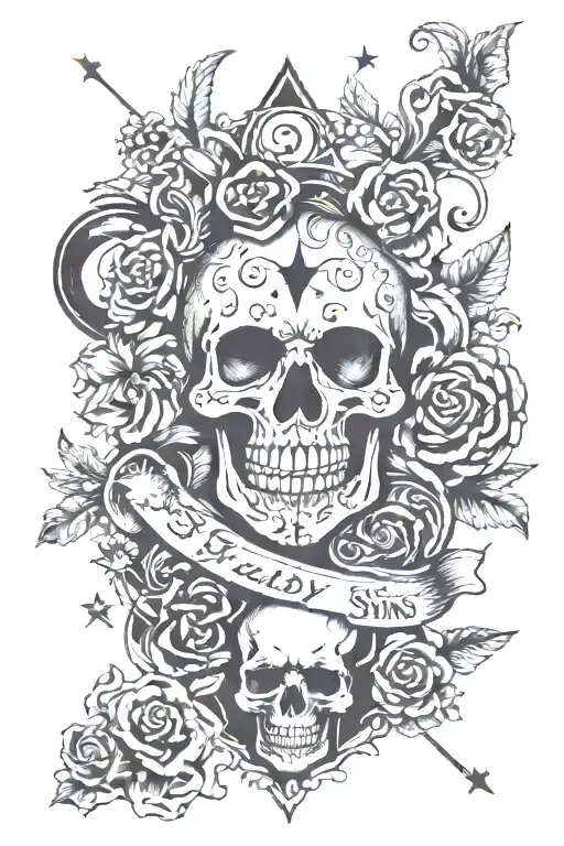 Seven deadly sins tattoo design idea