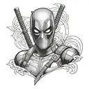 deadpool head tattoo tattoo design idea