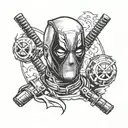 deadpool head tattoo tattoo design idea
