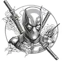 deadpool head tattoo tattoo design idea
