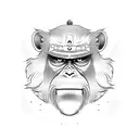 Samurai monkey tattoo design idea
