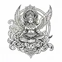 Bali and Garuda tattoo design idea