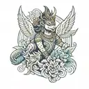 Bali and Garuda tattoo design idea