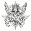 Bali and Garuda tattoo design idea