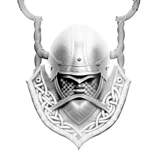 A Viking warrior's chainmail armor tattoo design idea