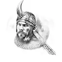 A Viking warrior's chainmail armor tattoo design idea