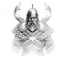 A Viking warrior's chainmail armor tattoo design idea