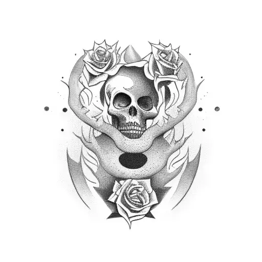Dance macabre tattoo design idea