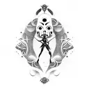 Dance macabre tattoo design idea