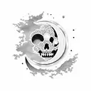 Moon tattoo design idea