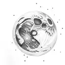 Moon tattoo design idea