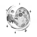 Moon tattoo design idea