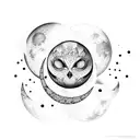 Moon tattoo design idea
