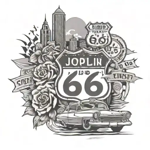 I44, I49, Route 66, 417, representing Joplin Missouri tattoo design idea