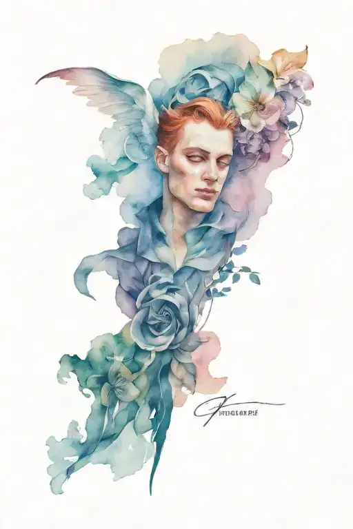 . Jerome. in pasted letter. with shadows tattoo design idea