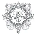 fuck cancer tattoo design idea