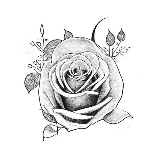selena gomez album revival tattoo siluet, with roses on the background  tattoo design idea