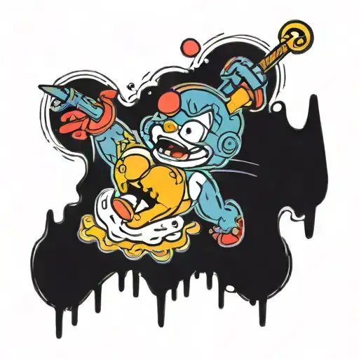 tattoos with cartoon characters from the 90s tattoo design idea