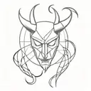 devil techno inspired patterns much simpler   tattoo design idea