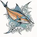 Blue Marlin  tattoo design idea