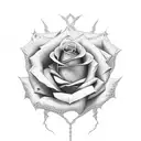rose spine sensitive tattoo design idea