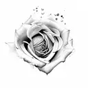 rose watercolor tattoo design idea