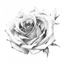 rose watercolor tattoo design idea