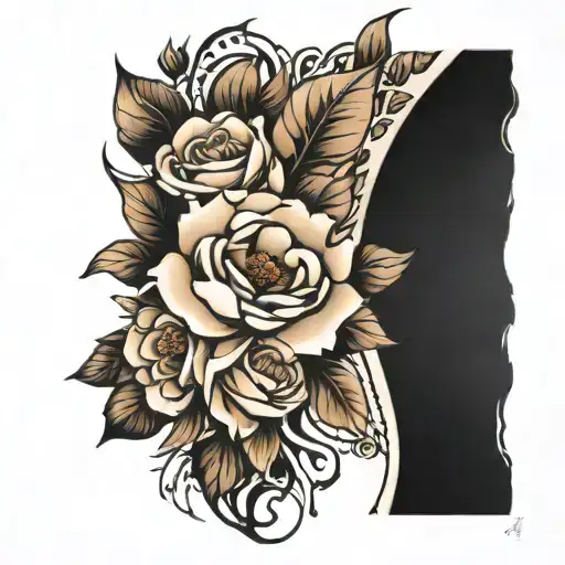 floral wrap my arm tattoo design idea