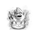 plumber gengar tattoo design idea
