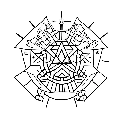 pentagon tattoo design idea