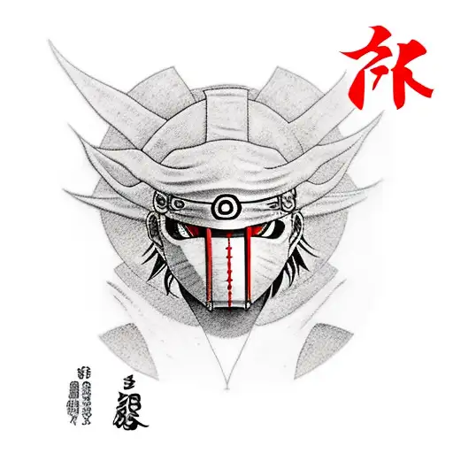 Itachi with anbu mask tattoo design idea