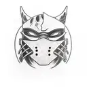 Itachi with anbu mask tattoo design idea