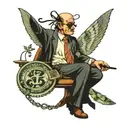 hardworking,fly, money flying tattoo design idea