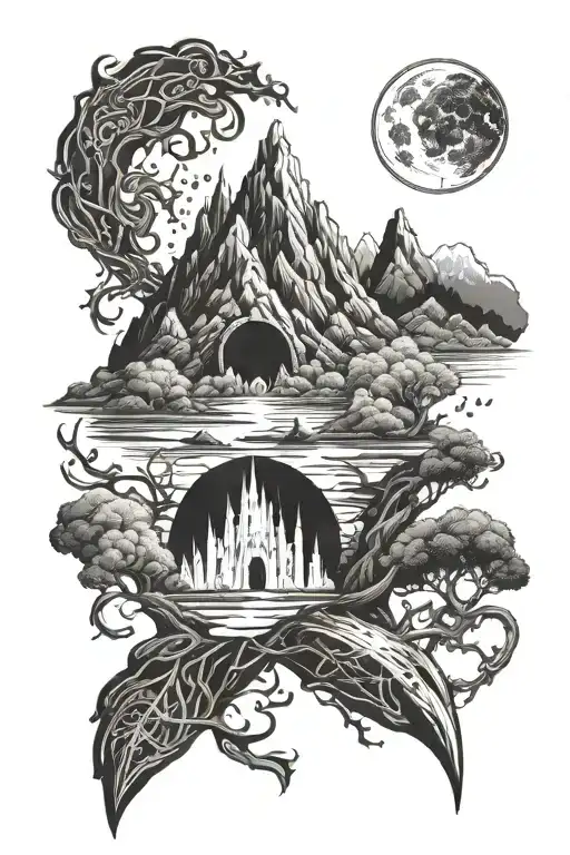lord of the rings narsil tattoo design idea