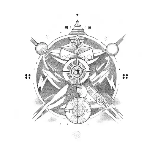 Gemini zodiac, travel the world  tattoo design idea